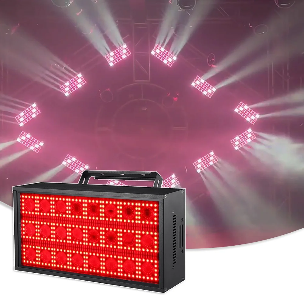 YUER-anillo estroboscópico con efecto de carreras de caballos, iluminación LED de 24x5w, Color blanco con RGB, SMD, efectos para conciertos, bodas, Dj, discotecas, interiores, sonido DMX, Countrl