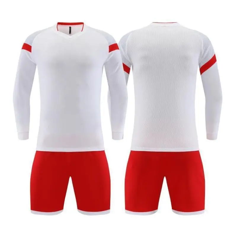 Long Sleeved Football Suit Set Competition Suit Men Personalized Print Name Basketball Sports Training Suit Quick Drying Clothes
