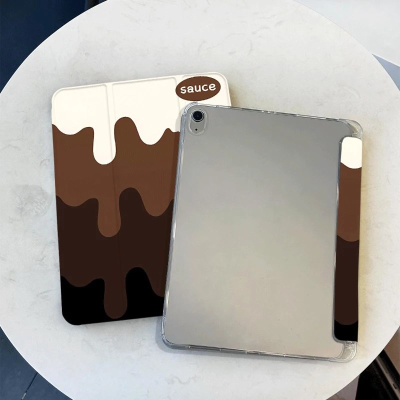 Flowing Heart Chocolate Tablet Case for 7 8 9th 10.2 Funda Cover Pro 11 2nd 3rd 4th Ipad 2017 2018 9.7inch Ipad Air3 10.5 Shell