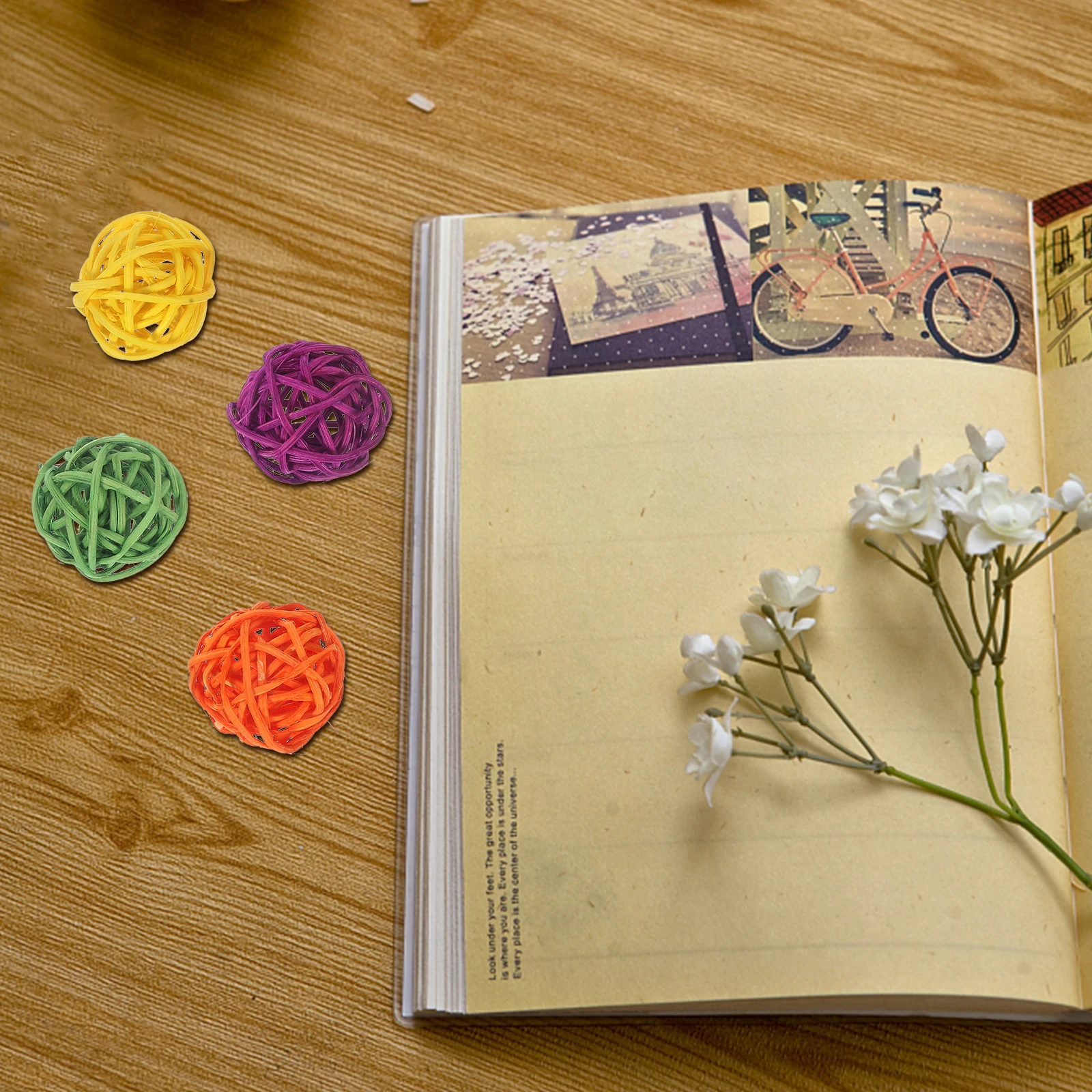 

40Pcs Vine Ball Hanging Decorations Premium DIY Tree Ornaments 3Cm for Home Office Christmas Party Hanging Vine Pendants