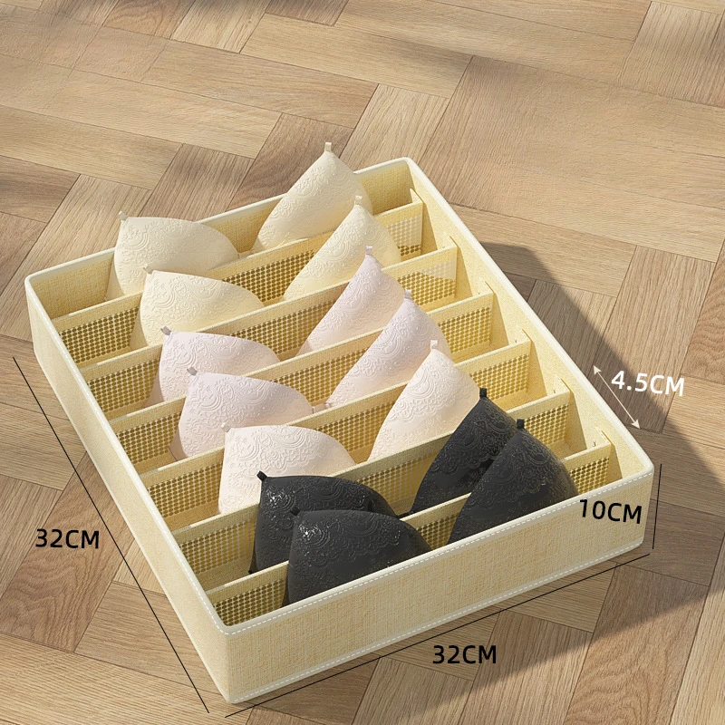 24-Gitter-Aufbewahrungsbox für Socken, Slips, Unterwäsche, faltbar, Gürtel, Krawatten, Organizer, Box, Kleiderschrank, Schrank, Trennboxen