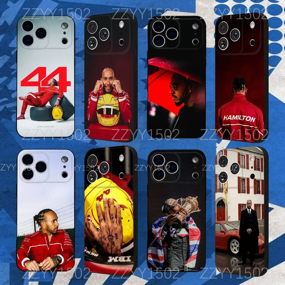 

44 L-Lewis H-Hamilton Phone Case For iPhone 17,16,15,14,13,12,Pro,Max,Plus,E,SE4,Air,Mini Black Funda Shell