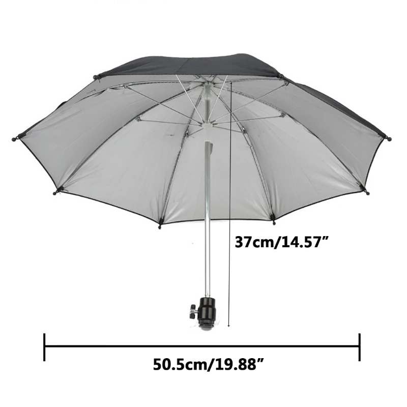 Parapluie réglable à 360 degrés, support protection contre pluie pour diffusion en direct