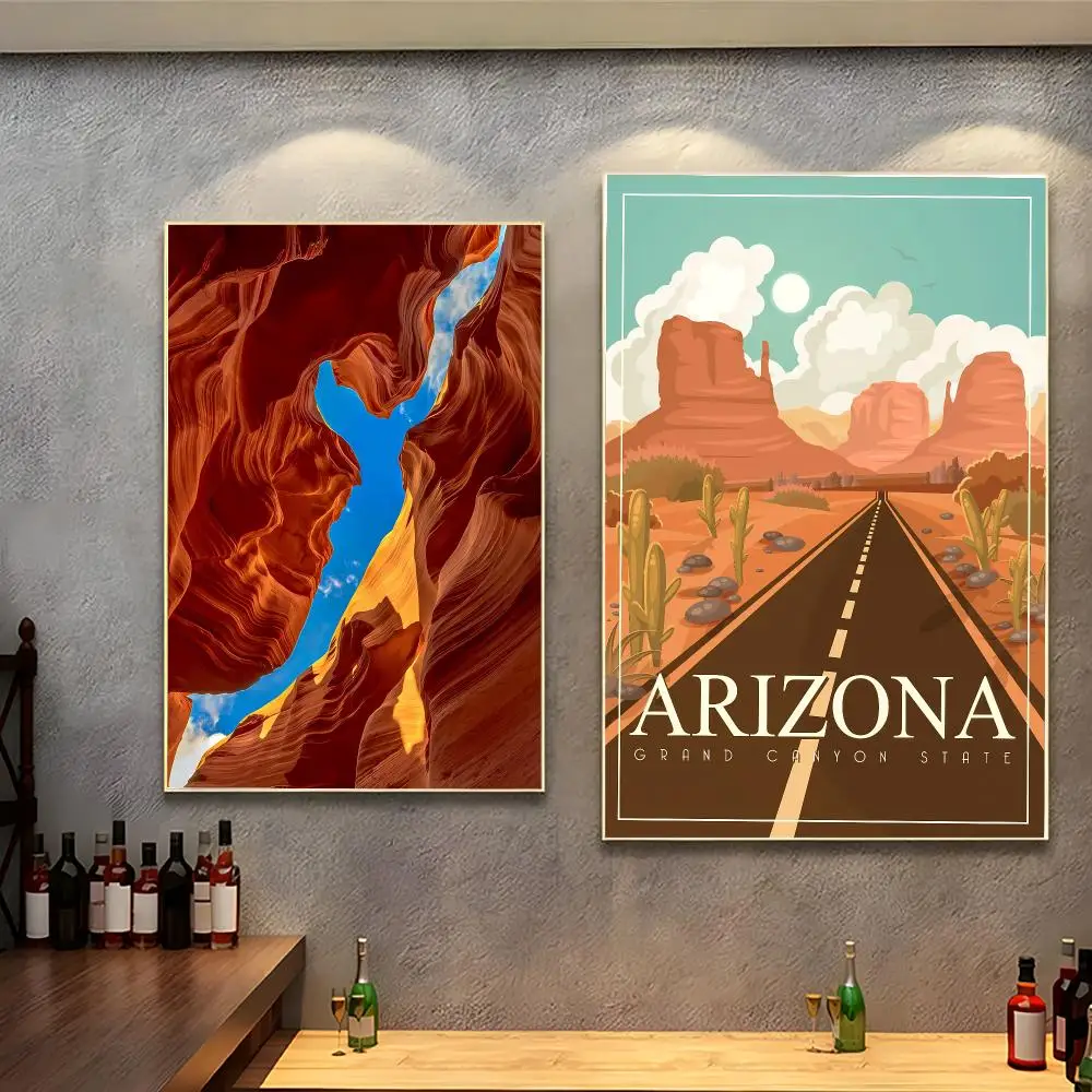 Vibrant US State A-Arizona Poster Modern Indoor Wall Decor & Aesthetic Home Space Design