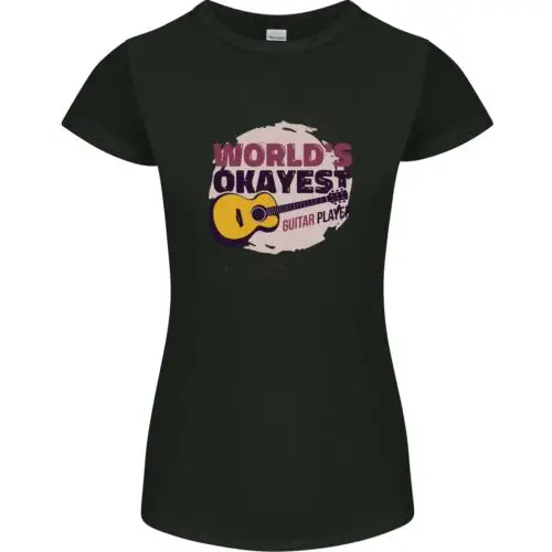 Worlds Okayest Guitar Player Funny Womens Petite Cut T-Shirt