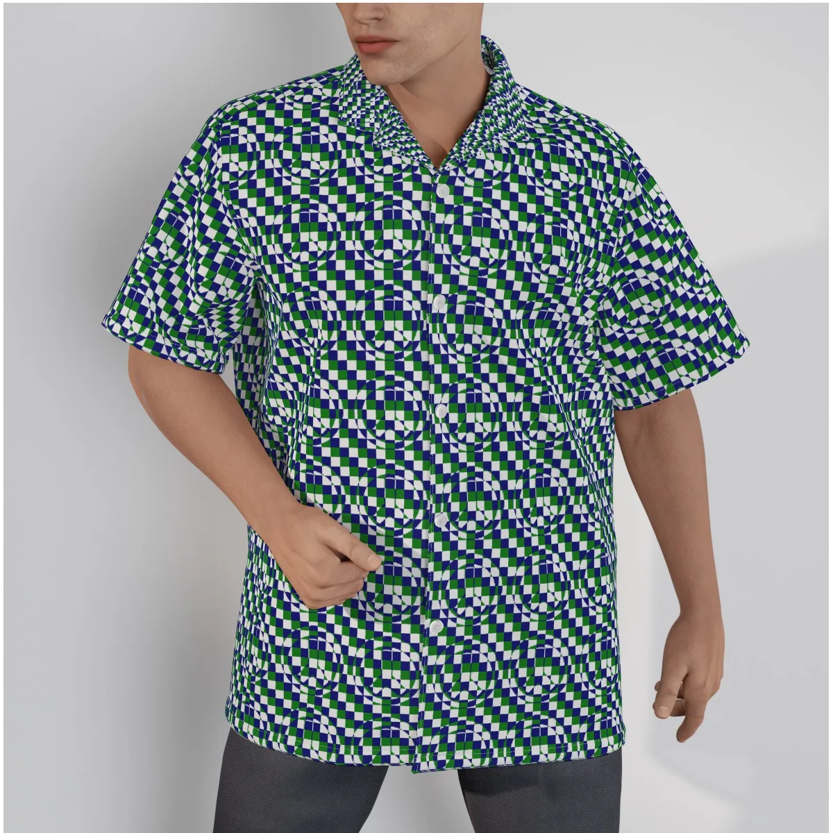 Hawaiian Shirts for Men Cartoon Style Kangaroo Print Beach Short Sleeve Summer Casual Button Up Tops 3D Shirts