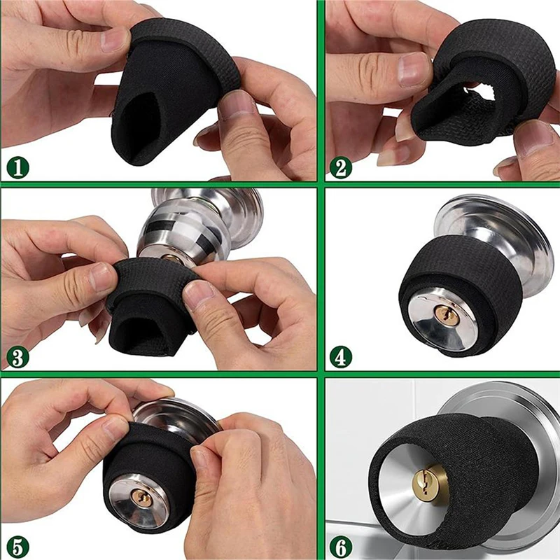 Door Knob Cover Anti-static Door Handle Protective Cover Handle Cover Anti-Scald Waterproof Anti-Freeze Elastic Door Grip Cover