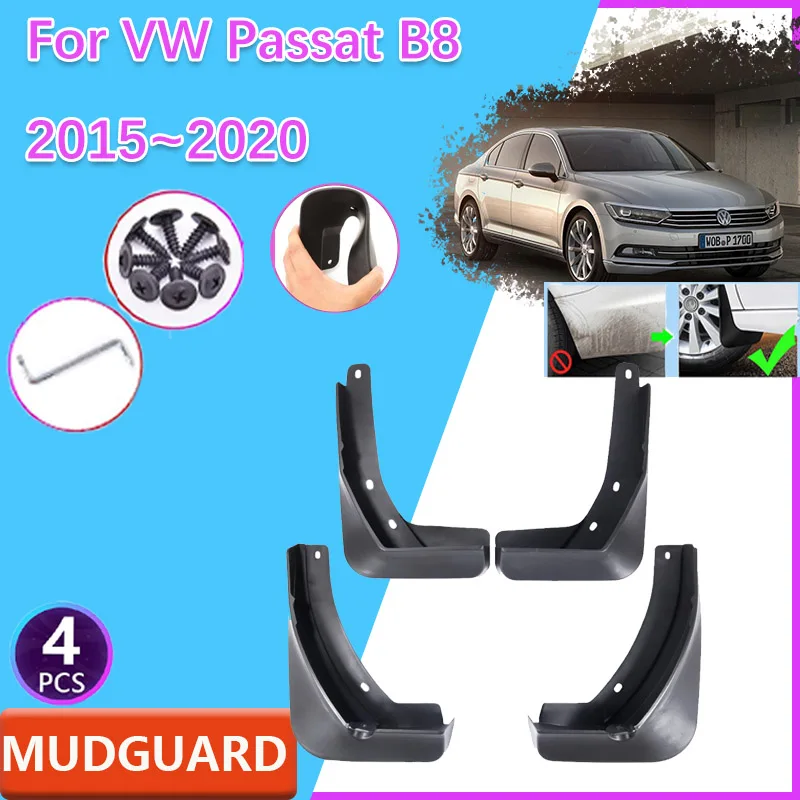 For Volkswagen Passat B8 VW Sedan 2015~2020 Car Rear Mudguards Splash Guard Fenders Wheel Protecti Mud Flaps Exterior Accessorie