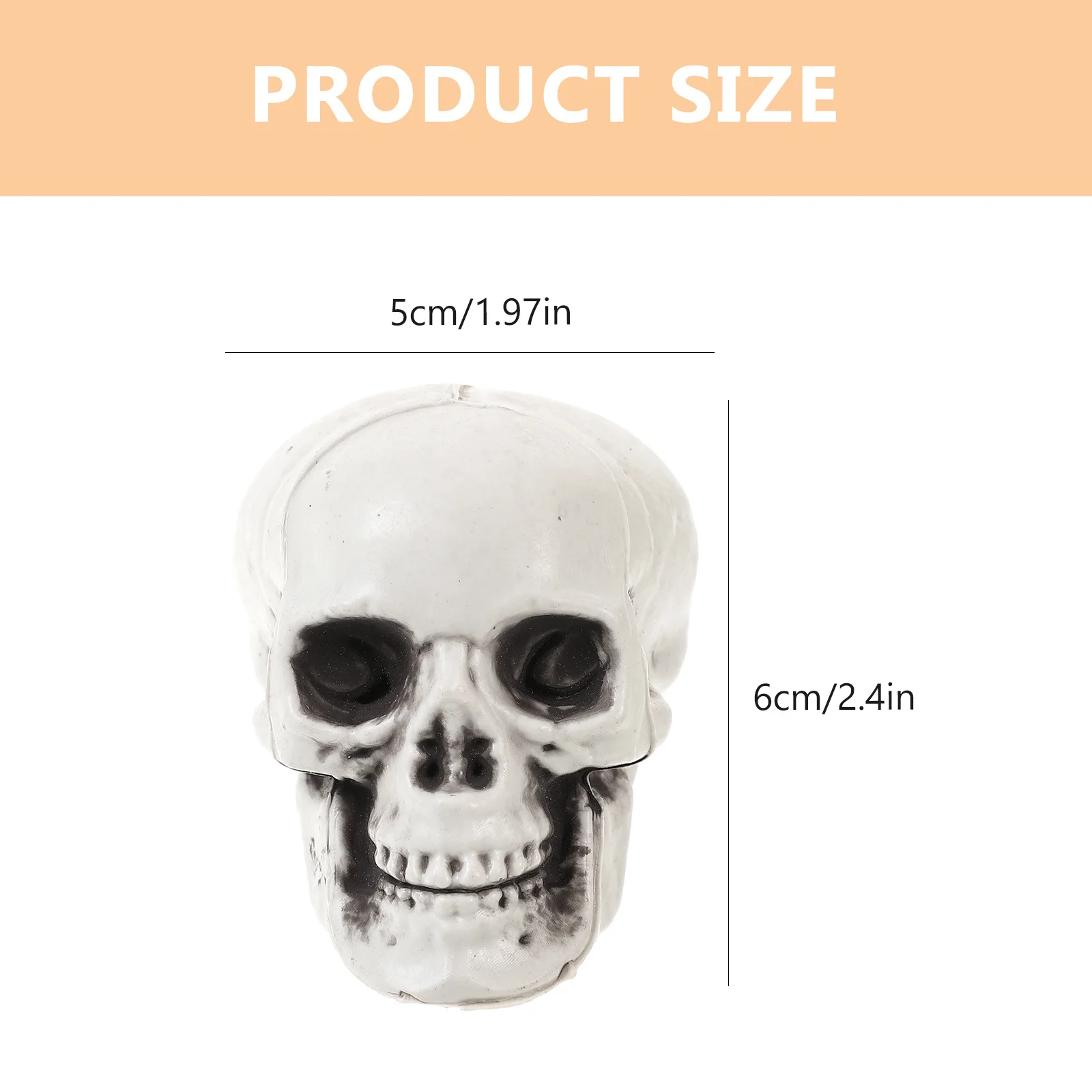 2 قطعة الدعائم الجمجمة هالوين البلاستيك الجمجمة رؤساء زاحف ديكور لحزب مسكون كرنفال الديكور الرعب رئيس