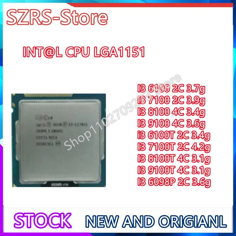 

Int @ l I3 6100 7100 8100 9100 6100T 7100T 8100T 9100T 6098p LGA1151