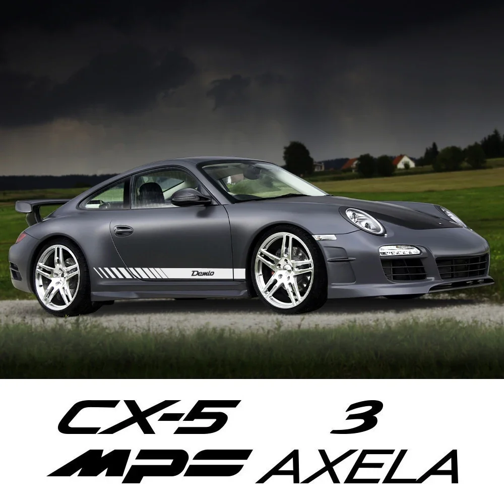 ملصقات تنورة جانبية لباب السيارة ، شارات تشذيب ، إكسسوارات تصفيف ، ديكور لمازدا ديميو ، من مللي ثانية ، Axela Atenza 3 ، 6 MS ، 2 MS