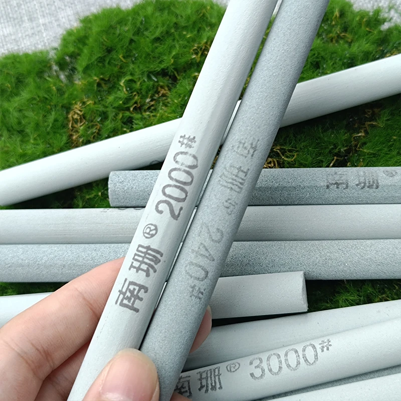 Oil Stone Green Silicon Carbide 1pcs 240-1000Grits Sand Bar Grinding Block Ceramic Jade Round Triangle Knife Sharpener Tool