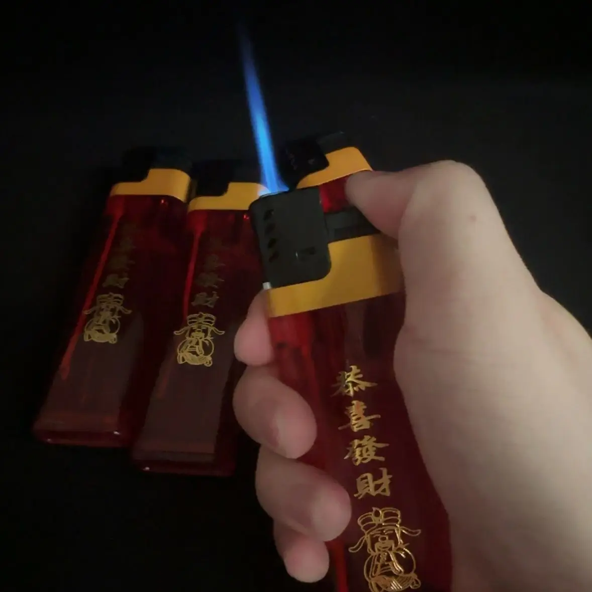 Extra-large Match Big Mac Straight-in Windproof Lighter Giant Extra-large Igniter Point Aromatherapy Durable