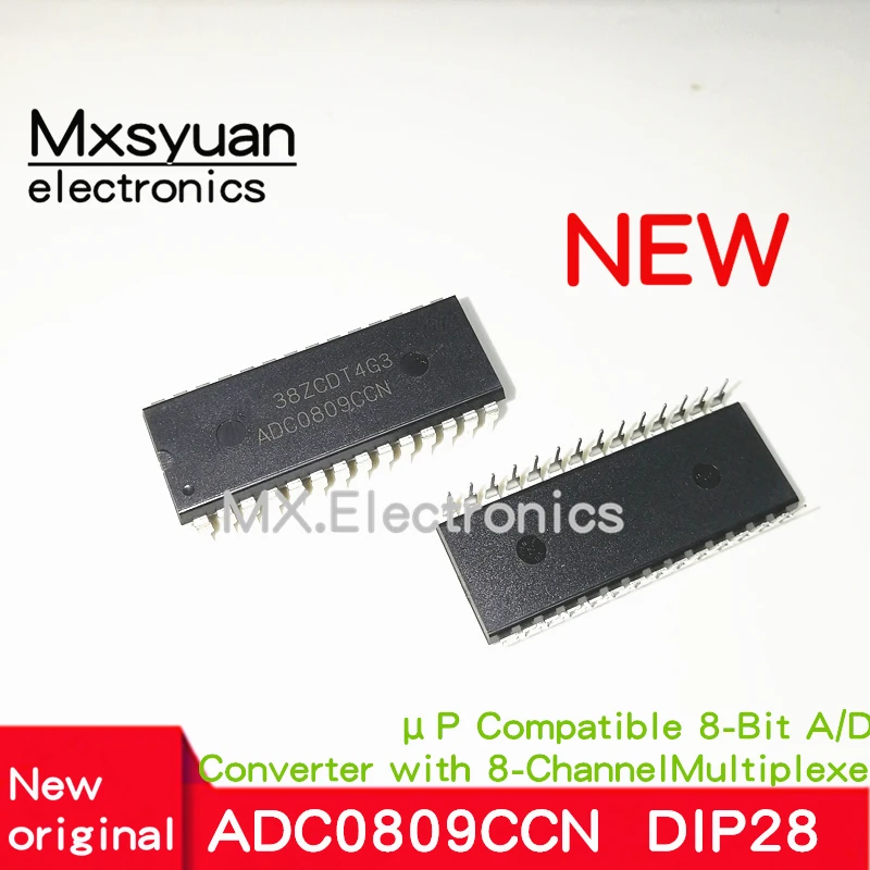 10PCS~50PCS/LOT ADC0809CCN ADC0809 DIP-28 New Original