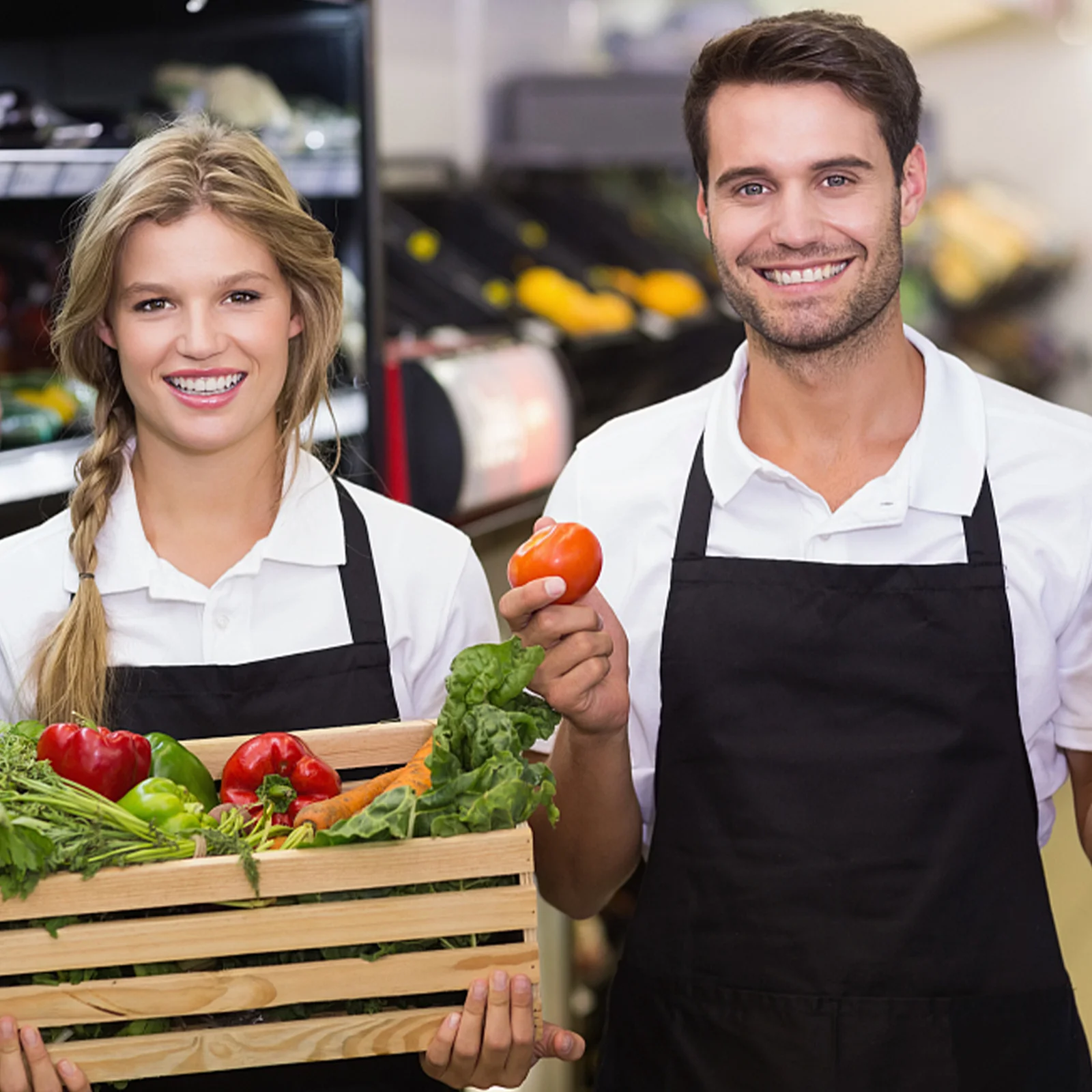 مريلة حلاقة احترافية مقاومة للأوساخ مع جيوب ومقاومة للاهتراء وخفيفة الوزن ومتعددة الأغراض للنساء ومطعم الخبز والمقهى