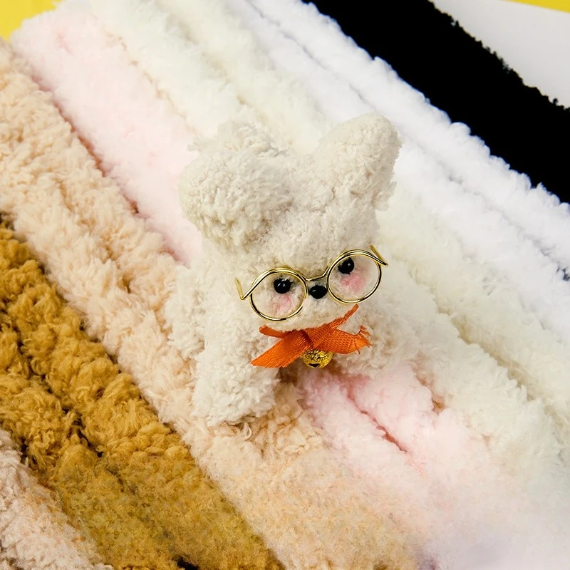 15mm Ultra-thick Dense Plush Wool Coral Pipe Cleaners for Flower Doll Dog Crafts Twist Stick Chenille Wire Stem DIY Plush Strips