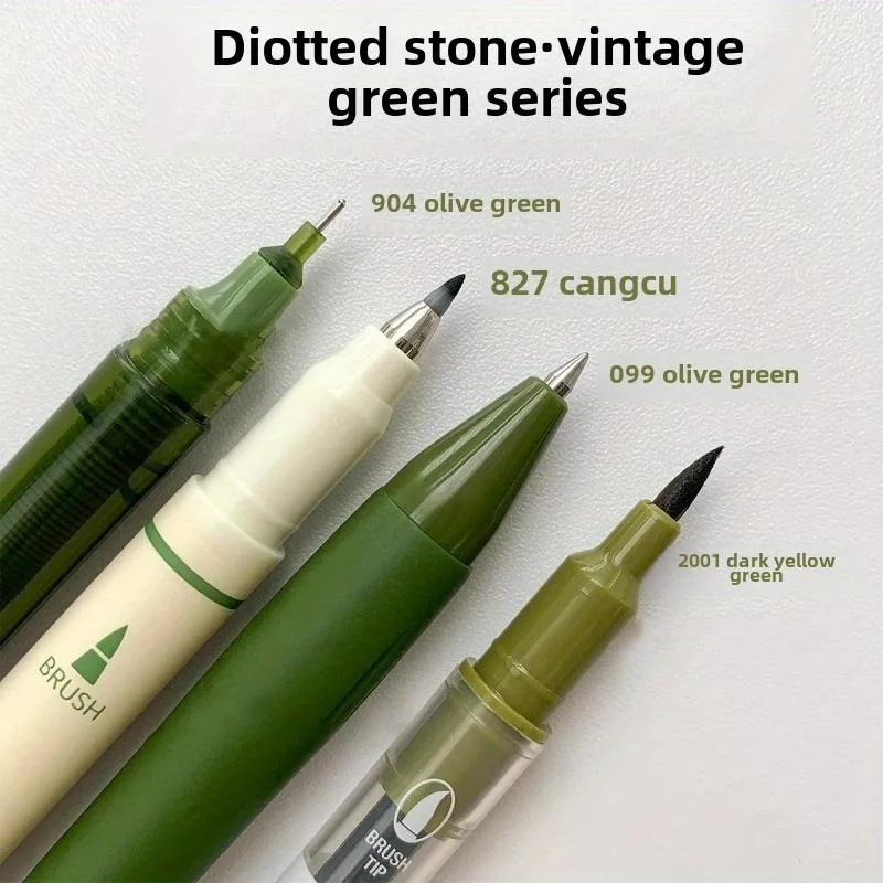 4-teiliges Vintage-Gelschreiber-Set mit Schnelltrocknungsfunktion, Glatt Schreibende Einziehbare Stifte mit Metallclip und Feiner Spitze, für Notizbücher, Planer, Büro und Schule