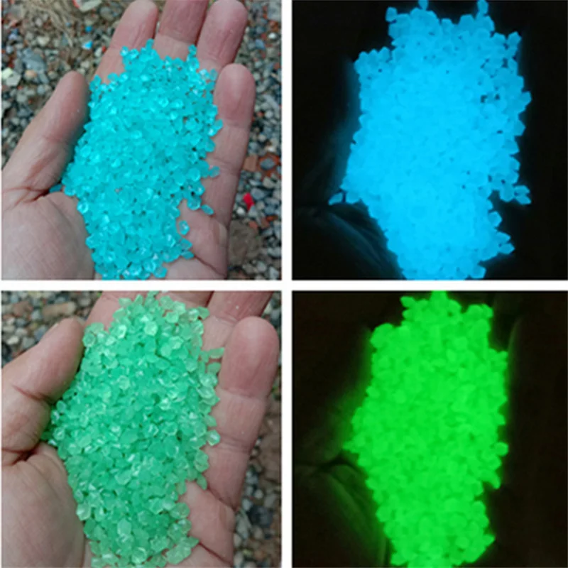 20g 800Pcs 3-5mm Vase Luminous Sand Fluorescent Particle Luminous Sand Garden Aquarium Fluorescent Small Stone Garden Decoration