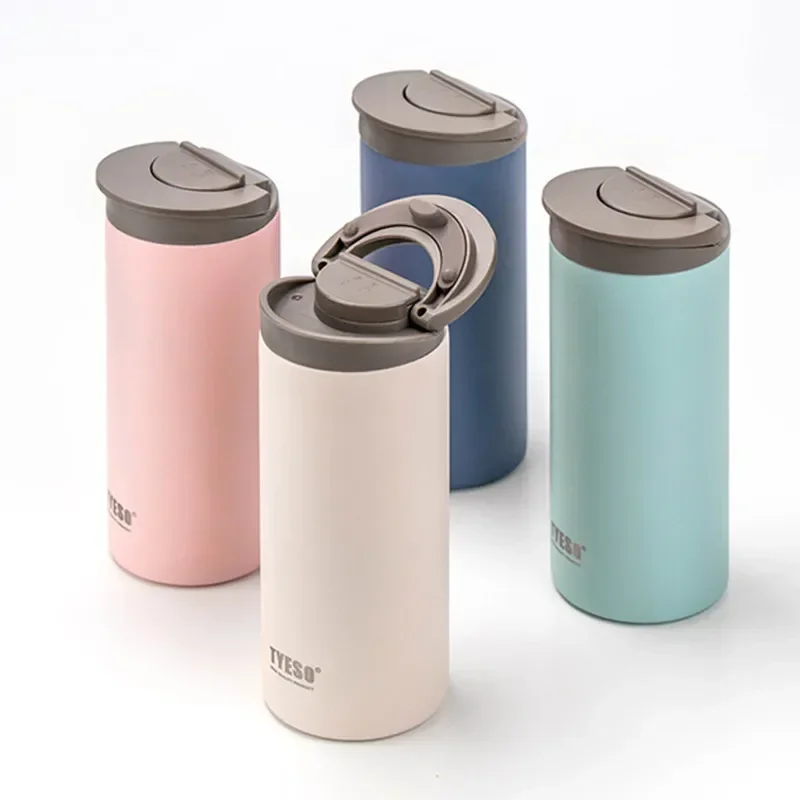 360ml/500ml Double Stainless Steel Coffee Mug with Lock Leak-Proof Fashion Thermos Mug Lady Vacuum Flask Travel Tumbler