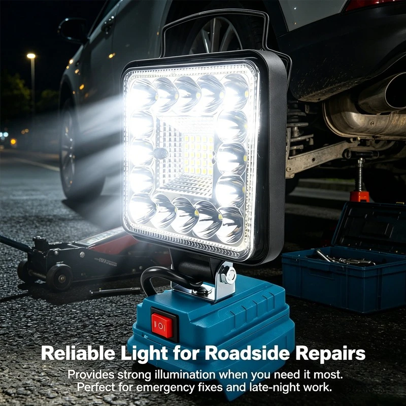 NEW LED Work Light For Makita 14.4V 18V Li-ion Battery 4Inch With USB Outdoor Flashlight Lantern Camping Lamp Emergency Light