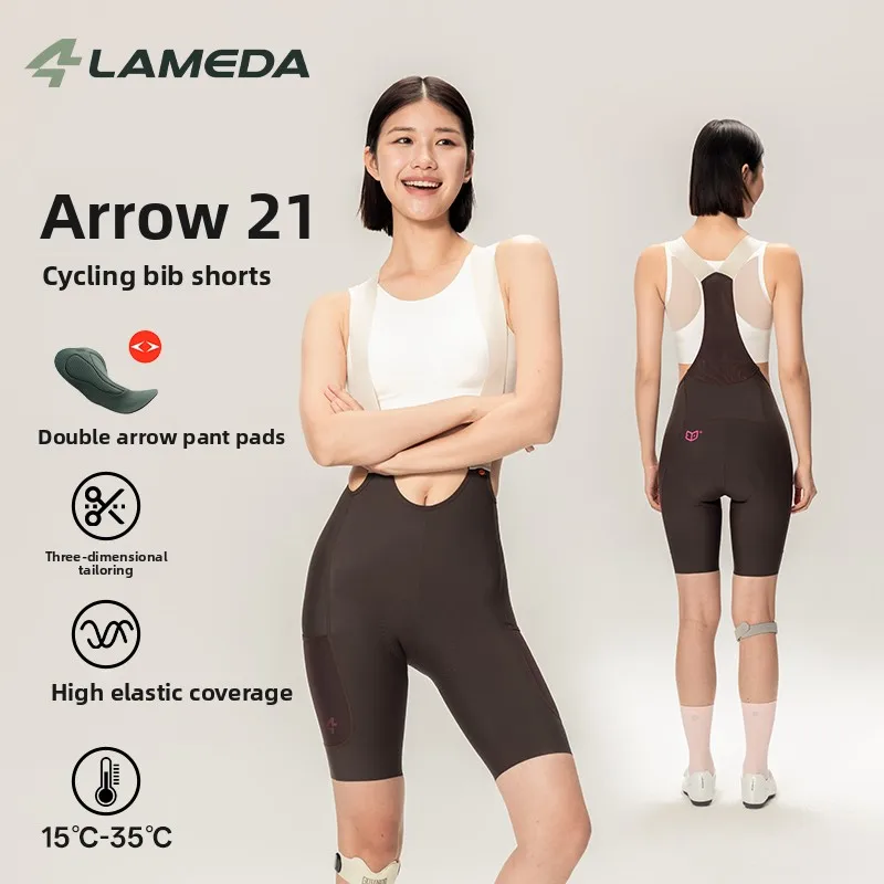 

Lameda New Women's Bib Shorts High Density Fabric Cycling Clothes For Women With Pockets Women Cycling Clothing