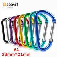 10PCS Carabiner Clip Set Aluminium Alloy Tourist Hooks Fishing Carbin Buckle Caribiner Key Holder Keychain Camping Karabiners 4#