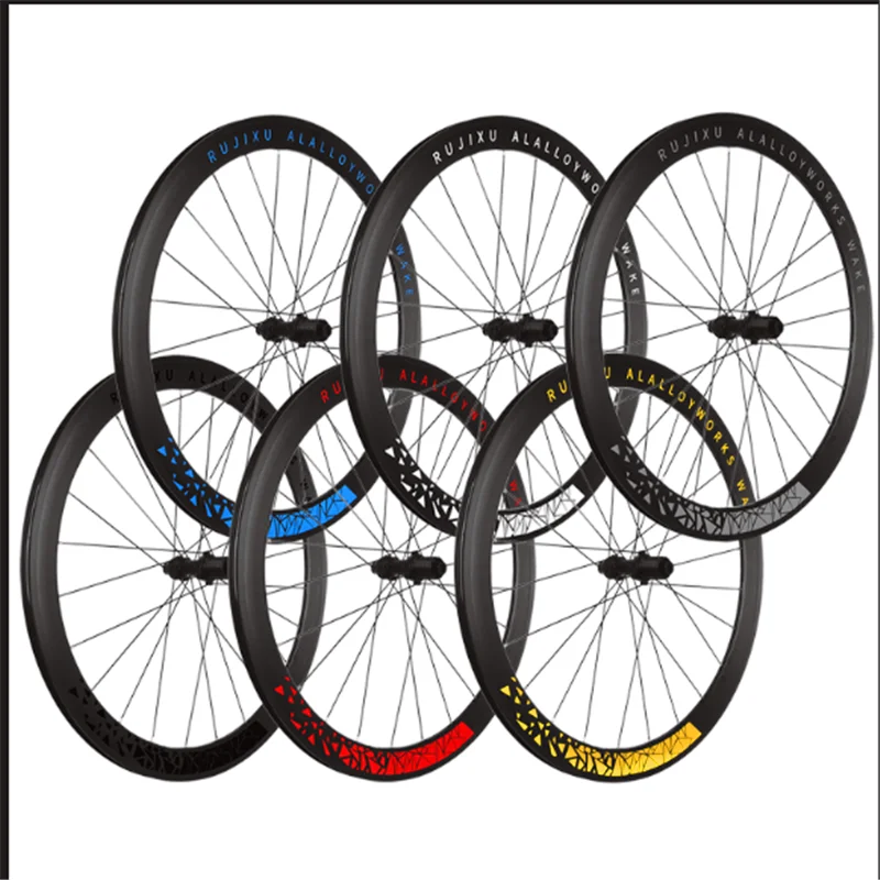 

RUJIXU 700C Ratchet 36T 6pawls deep 30/40/50mm road wheel ultrasound Light road bicycle disc brake wheelset aluminum road wheels