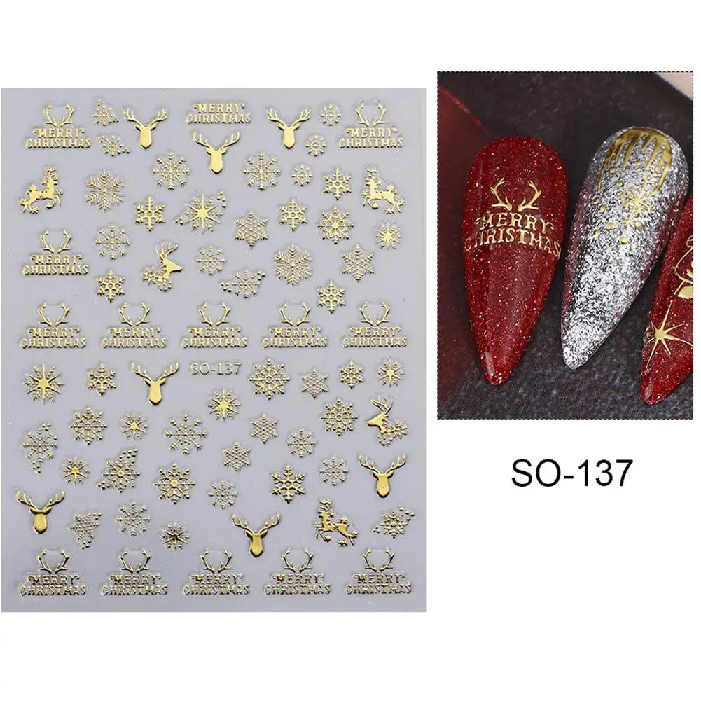 NEUE Weihnachts-Schneeflocken-Nagelaufkleber mit funkelnden Kristall-Strasssteinen, selbstklebende Maniküre-Aufkleber im Winter-Weihnachtsdesign
