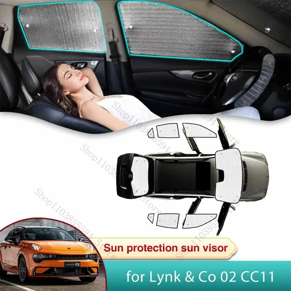 

Car Sun Shade for Geely Lynk & Co 02 CC11 2018 2019 2020 2021 2022 2023 2024 Sunshade Windshield Privacy Shading Window Anti-UV