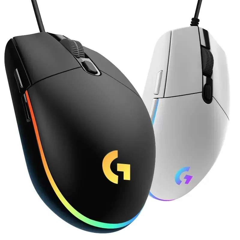 LogitechG102/G203gaming mouse:8000DPI high-sensitivity sensor,RGB lighting ignites the battlefield,6-button programmable slip