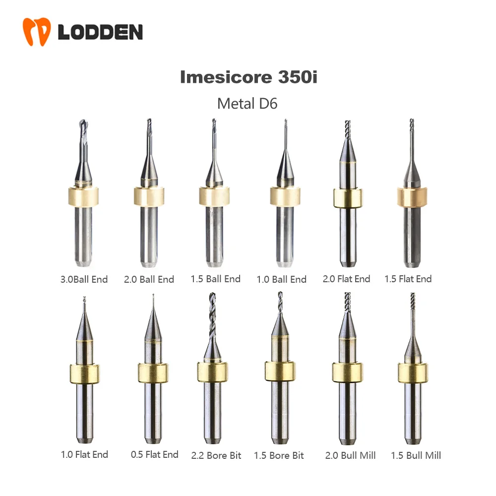 Imes Icore D6 350i Metal Milling Burs For Cad Caｍ Dental  Shank Milling Cutters For Dental Lab dentistry