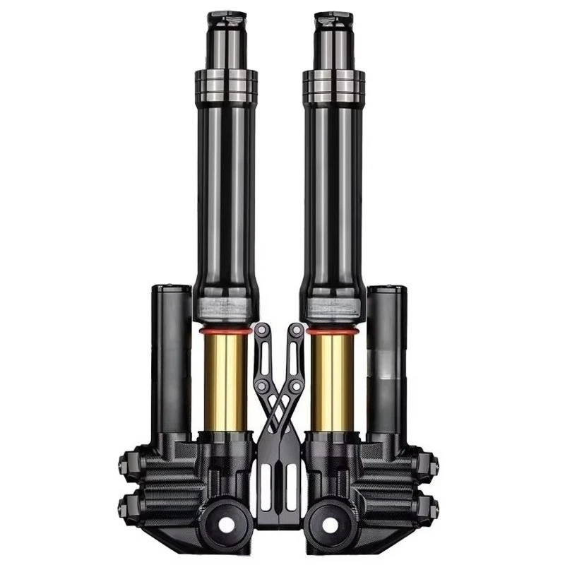 BIBOSHIGS6MAX New Inverted Front Hydraulic Shock Absorber 7075 Aluminium Alloy 33 Cores 405mm Installation Hole Spacing for