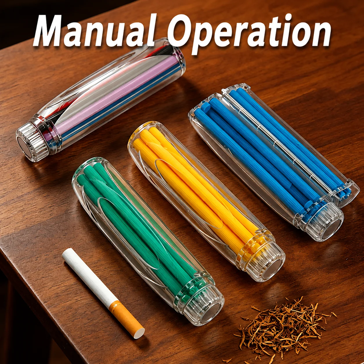 New Style Colorful ABS Smoking Adjustable Dry Herb Tobacco Preroll Rolling Roller Cigarette Holder Portable Innovative Manual