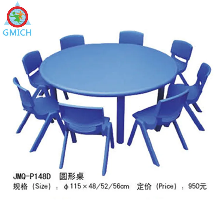 Children School Chair And Table Portable School Plastic Round Table