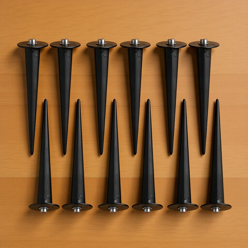 

12Pcs Outdoor Light Stakes Weather Resistant Ground Spikes for Christmas Lights Yard Garden Solar Lamp Fixtures