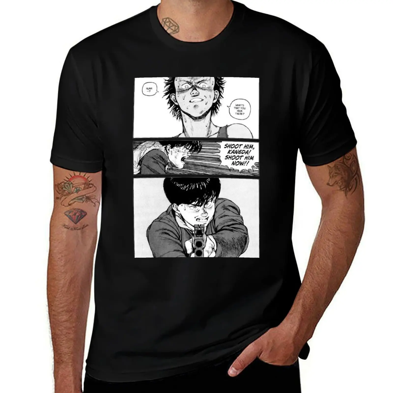 

Shoot Him t t t shirts 100% Akria shirts cotton shirts T-Shirt Panels graphic designer man