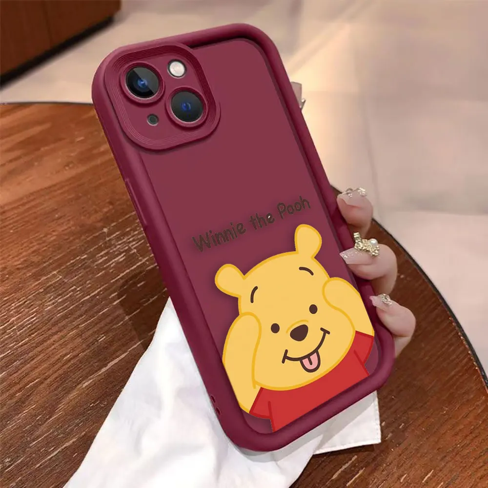 Disney Winnie The Pooh Bär Telefon Fall Für MOTO G9 G24 G32 G34 G35 G52 G53 G54 G60 G75 G84 G85 E22 E32 E40 EDGE 40 50 60E Fall