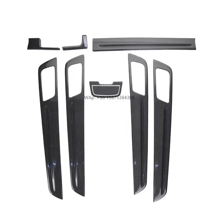 ชุดแต่งภายในคาร์บอนไฟเบอร์แท้สำหรับ Cayenne รุ่นปี 2018 อุปกรณ์ตกแต่งภายในรถยนต์