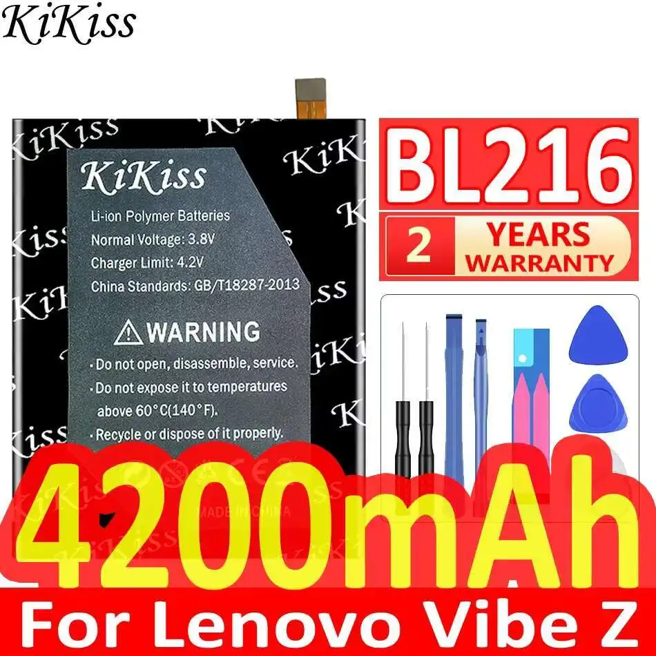 Для Lenovo Vibe Z K910 K910e K6 X910 4900 мАч BL216 аккумулятор для мобильного телефона большой емкости