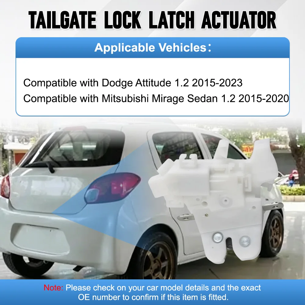 5927A042 3Pins Tailgate Rear Trunk Door Lock Latch Mechanism Actuator For Dodge Attitude 1.2 2015–2023 Mitsubishi Mirage Sedan