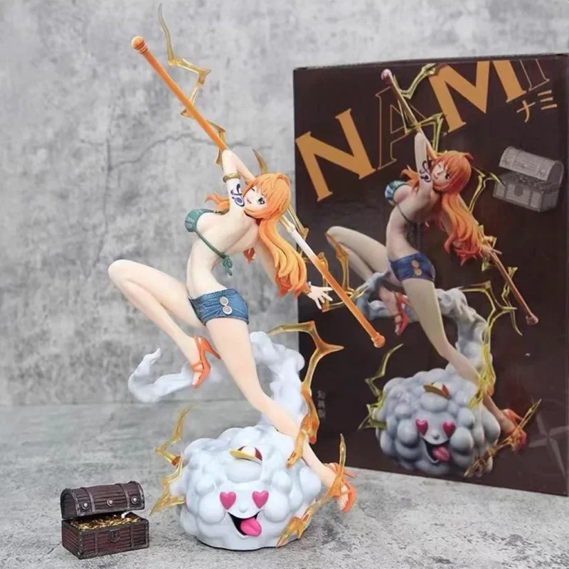 

One Piece фигурка Nami GK IU Popmax Nami экшн-фигурка. Luffy ПВХ аниме Статуя Коллекционная кукла модели игрушки