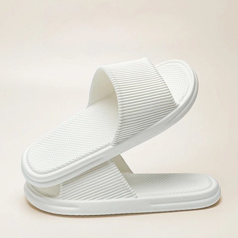 Sandal Wanita Musim Panas Warna Solid Kasual EVA Slide Nyaman Anti-Slip Sepatu Rumah Dalam/Luar Ruangan Sandal Lembut Penggunaan Ganda Sederhana