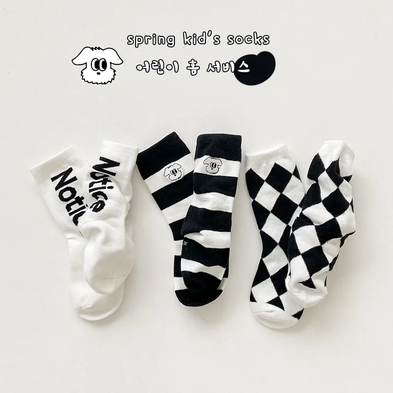 Autumn Socks Kids Striped Socks Girls Boys 2024 Spring  Newest Fashion Cotton Socks For Children Little Baby SOCK