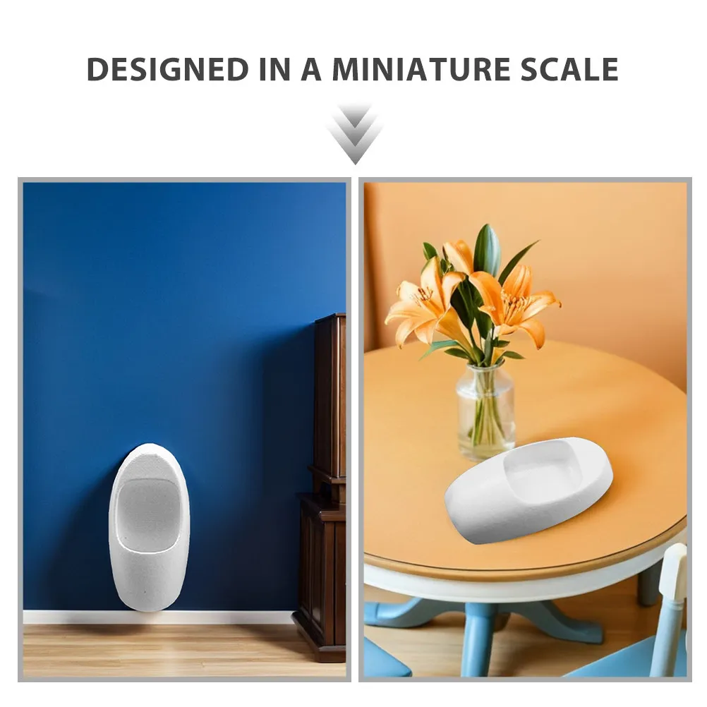 10pcs Mini Public Toilet 1:50 Scale Realistic Bathroom Fixture For Architectural Diorama Diy Dollhouse Decor Micro Landscape view 4