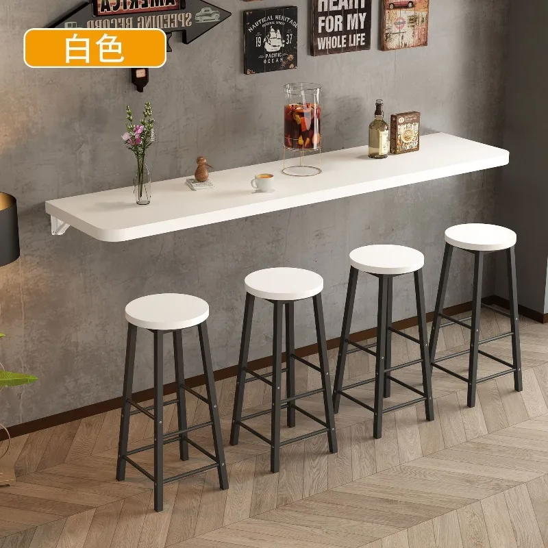 Wall Mounted Folding Table Commercial Catering Desk for Milk Tea Bar Dining Household Small Apartment Space Saving