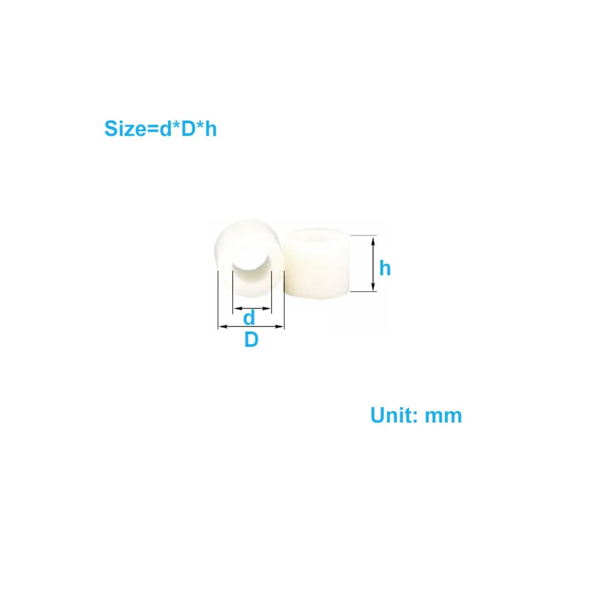 

Nylon Sleeve Abs Isolation Column Plastic Hollow Cylindrical Through-Hole Support Straight Through Gasket