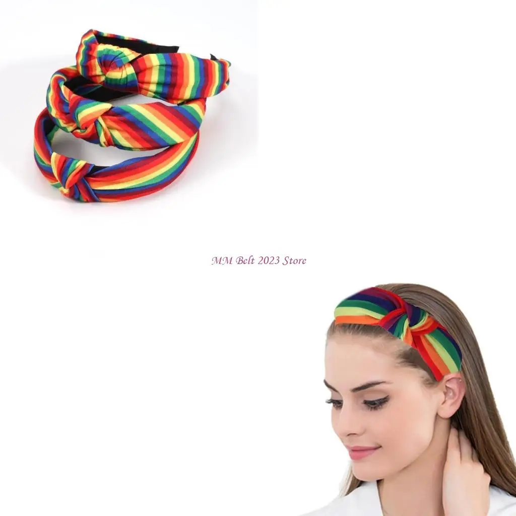 

49ME Pride Rainbow LGBTQ Headband Headbands for Women Hairband Headpieces Head Wrap Outdoor Hair Accessories