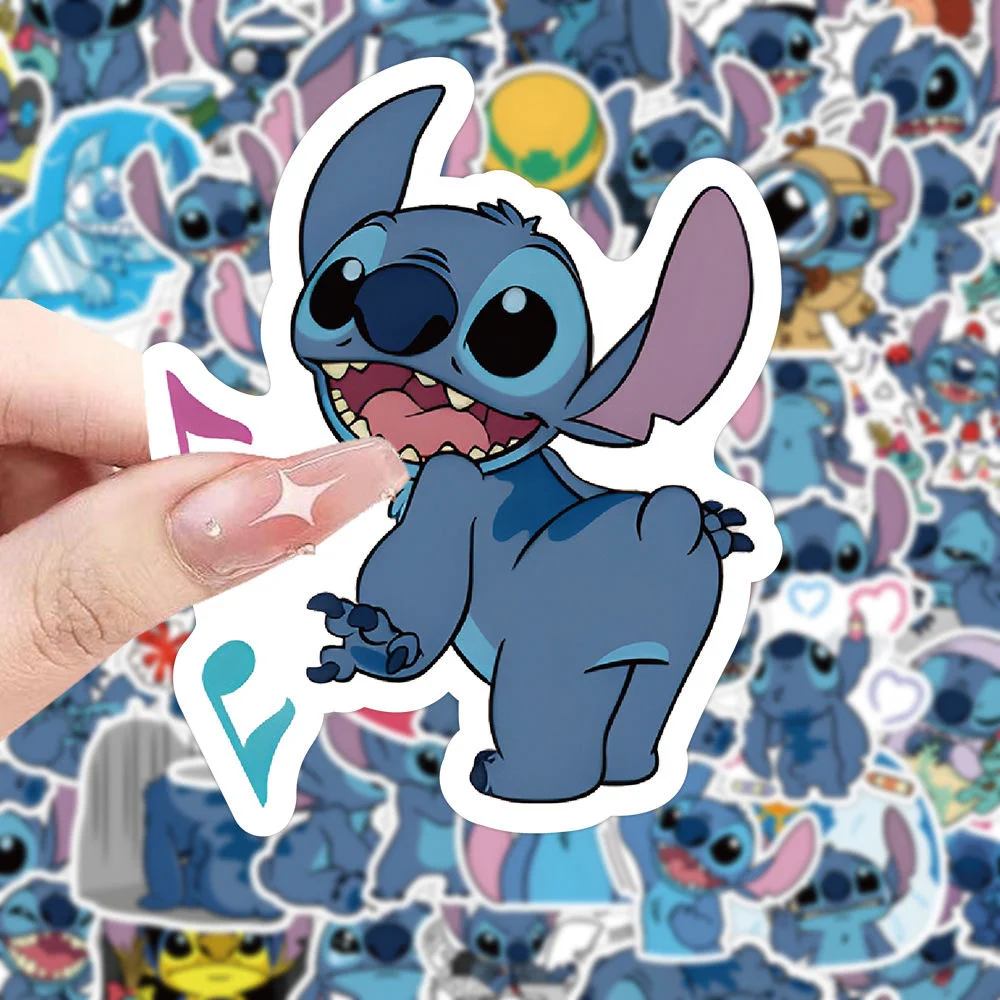 

120PCS No Repetition Cute Cartoon Lilo & Stitch Stickers DIY Diary Laptop Luggage Skateboard Graffiti Decals Fun Classic Toy