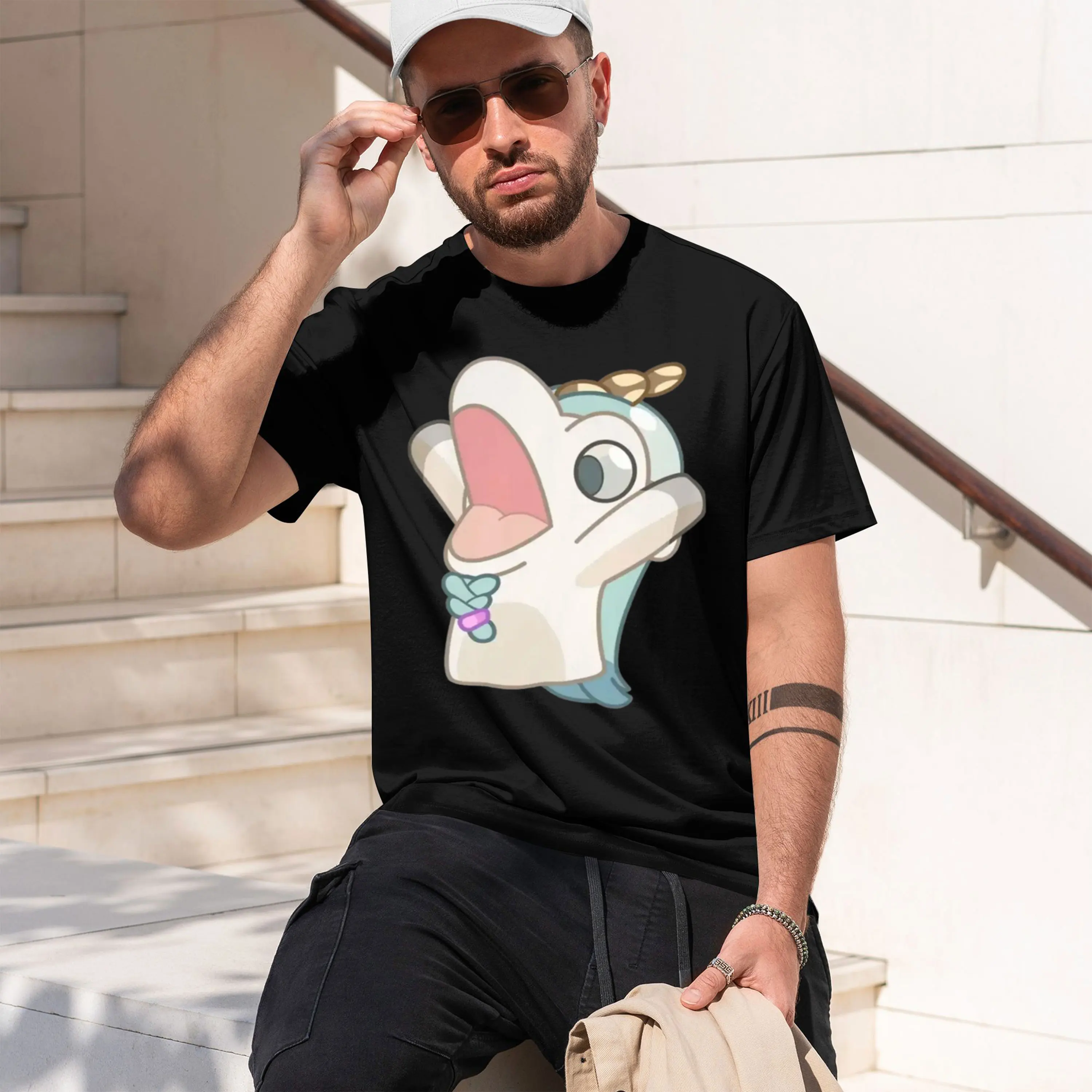 Unorseing T Shirt Summer Blueyed Anime Vintage T-Shirts Hip Hop Tee Shirt For Men Short Sve Casual Clothes 2026 New Model Men’s
