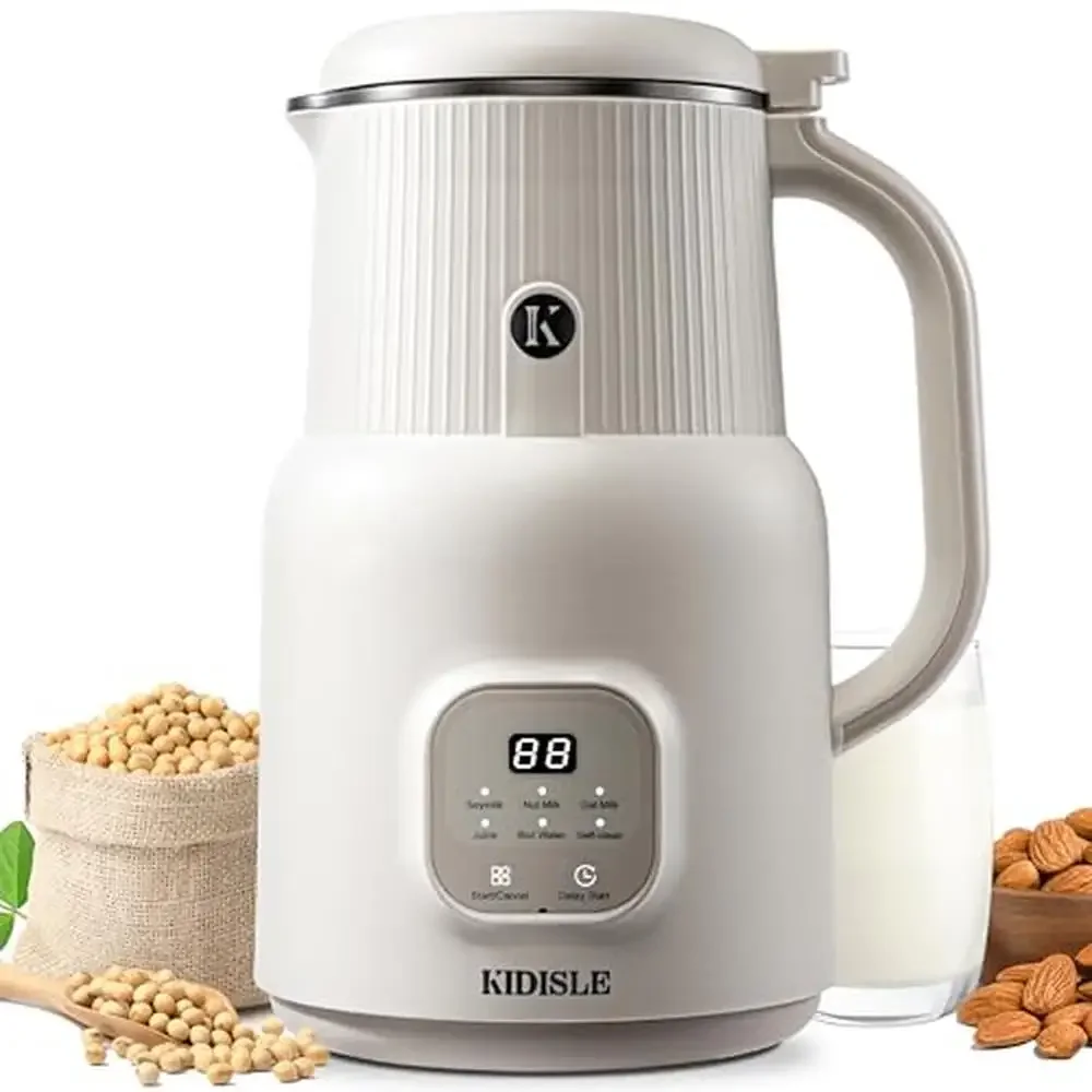 6-in-1 Nut Milk Maker Machine 20oz Homemade Almond Oat Soy Plant-based Milks & Fresh Juices Easy Touchscreen Control Lifetime